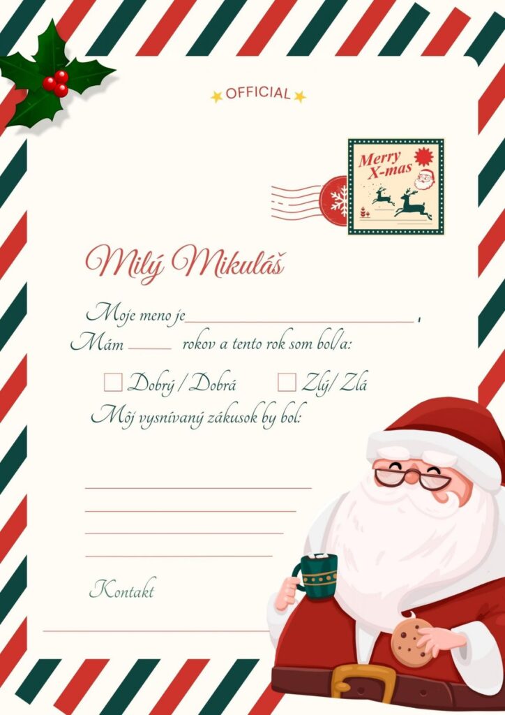 List pre Mikuláša