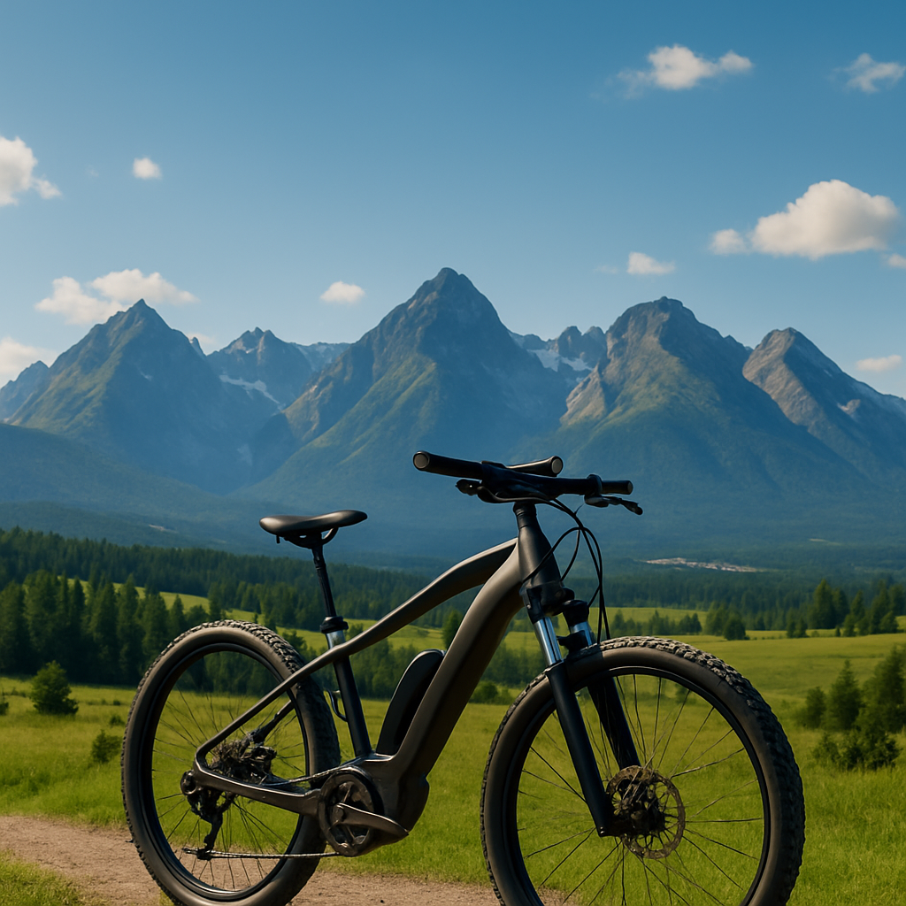 Elektorobicykel s výhľadom na Tatry