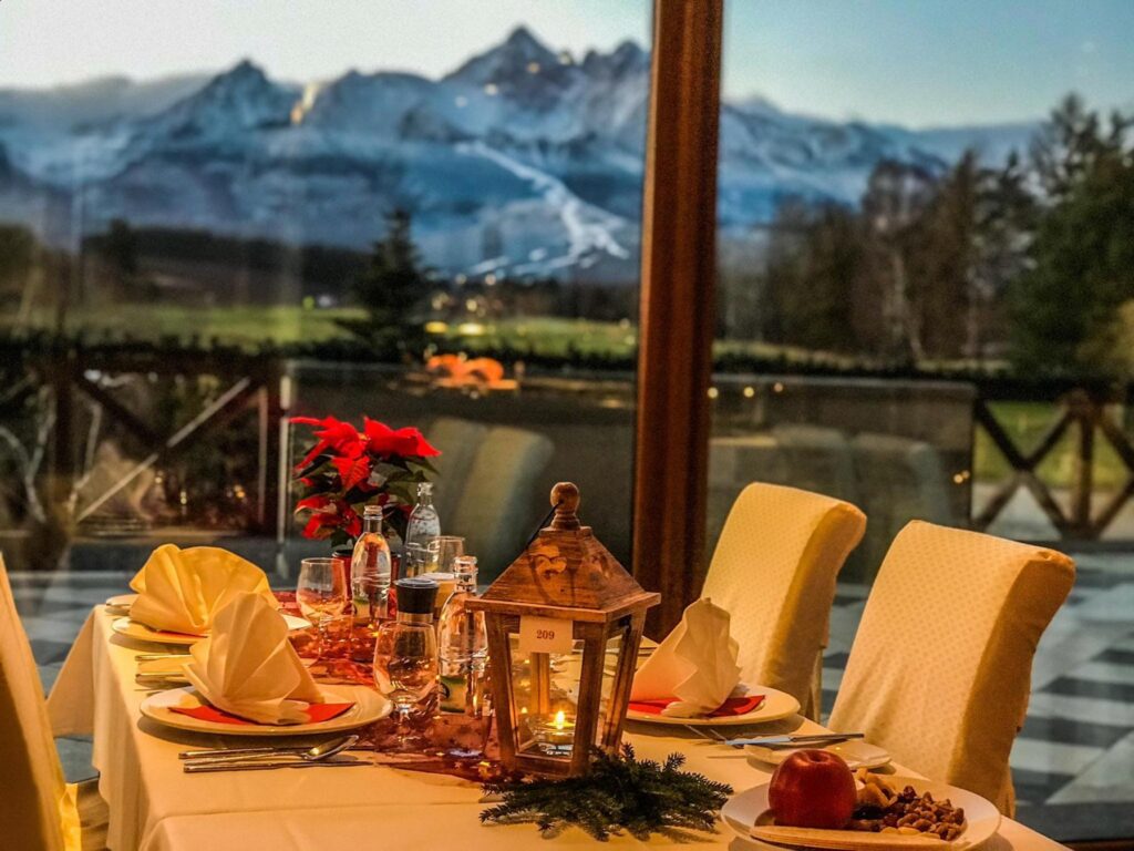 Vianoce v hoteli International, výhľad na Tatry